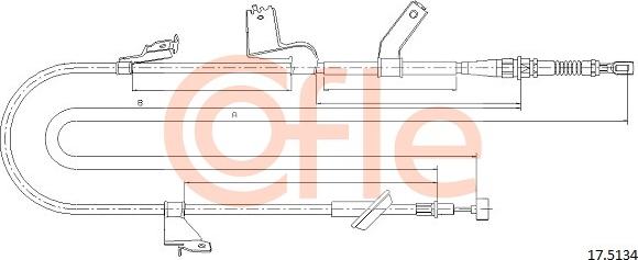 Cofle 17.5134 - Kabel, dayanacaq əyləci furqanavto.az