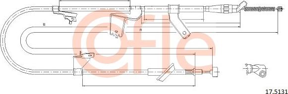 Cofle 17.5131 - Kabel, dayanacaq əyləci furqanavto.az