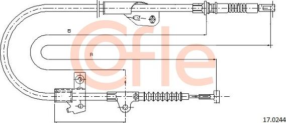 Cofle 17.0244 - Kabel, dayanacaq əyləci furqanavto.az