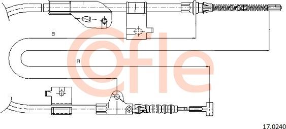 Cofle 17.0240 - Kabel, dayanacaq əyləci furqanavto.az