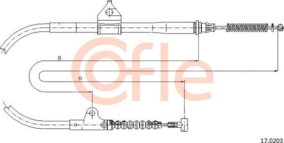 Cofle 17.0203 - Kabel, dayanacaq əyləci furqanavto.az