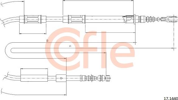 Cofle 17.1440 - Kabel, dayanacaq əyləci furqanavto.az