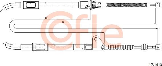 Cofle 17.1413 - Kabel, dayanacaq əyləci furqanavto.az