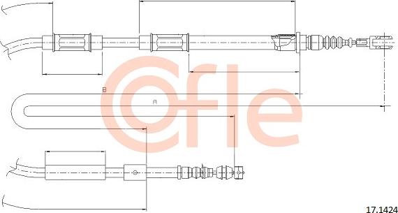 Cofle 17.1424 - Kabel, dayanacaq əyləci furqanavto.az