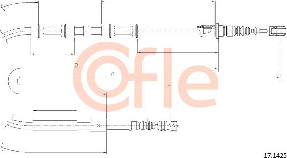 Cofle 17.1425 - Kabel, dayanacaq əyləci furqanavto.az