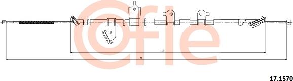 Cofle 17.1570 - Kabel, dayanacaq əyləci furqanavto.az