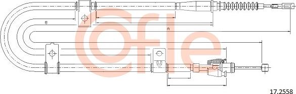 Cofle 92.17.2558 - Kabel, dayanacaq əyləci furqanavto.az