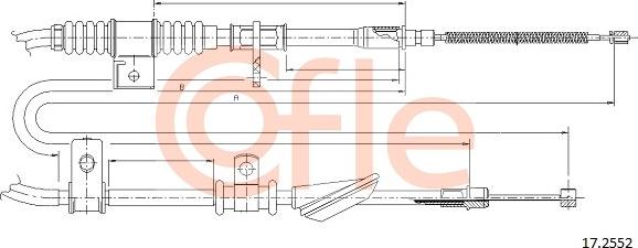 Cofle 17.2552 - Kabel, dayanacaq əyləci furqanavto.az