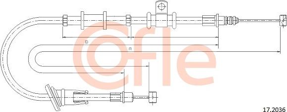 Cofle 17.2036 - Kabel, dayanacaq əyləci furqanavto.az