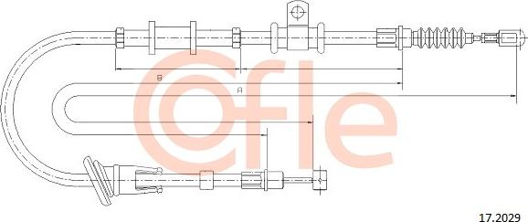 Cofle 17.2029 - Kabel, dayanacaq əyləci furqanavto.az