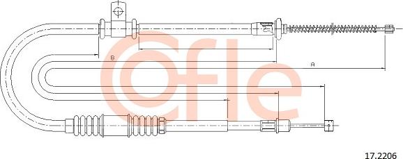 Cofle 17.2206 - Kabel, dayanacaq əyləci furqanavto.az