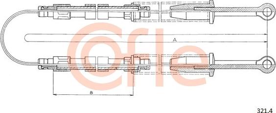 Cofle 321.4 - Kabel, dayanacaq əyləci furqanavto.az