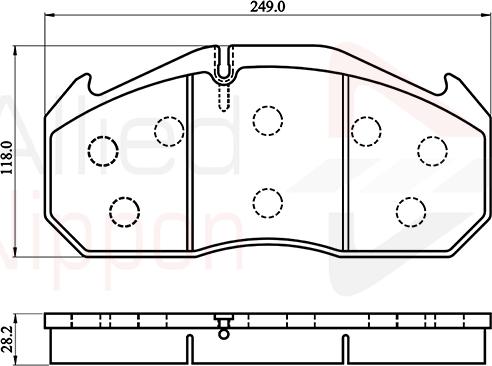 Comline ACV014HD - Əyləc altlığı dəsti, əyləc diski furqanavto.az