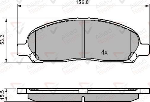 Comline ADB01606 - Əyləc altlığı dəsti, əyləc diski furqanavto.az