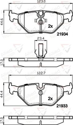 Comline ADB01024 - Əyləc altlığı dəsti, əyləc diski furqanavto.az