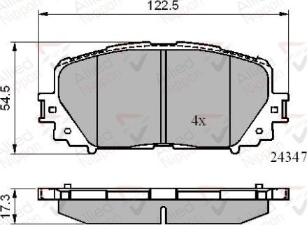 Comline ADB01767 - Əyləc altlığı dəsti, əyləc diski furqanavto.az