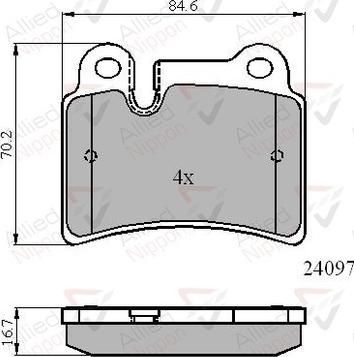 GMC 2409701 - Əyləc altlığı dəsti, əyləc diski furqanavto.az