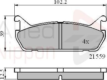 Comline ADB0875 - Əyləc altlığı dəsti, əyləc diski furqanavto.az