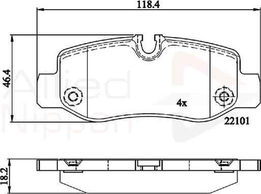 Comline ADB02315 - Əyləc altlığı dəsti, əyləc diski furqanavto.az