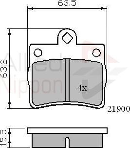 Comline ADB0220 - Əyləc altlığı dəsti, əyləc diski www.furqanavto.az