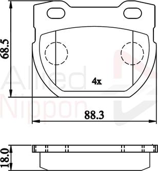 Comline ADB02215 - Əyləc altlığı dəsti, əyləc diski furqanavto.az