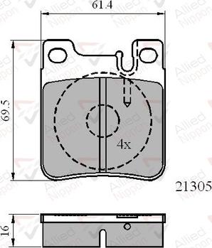 Comline ADB0702 - Əyləc altlığı dəsti, əyləc diski www.furqanavto.az