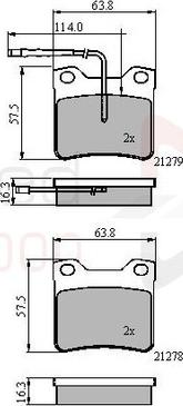 Comline ADB11060 - Əyləc altlığı dəsti, əyləc diski furqanavto.az