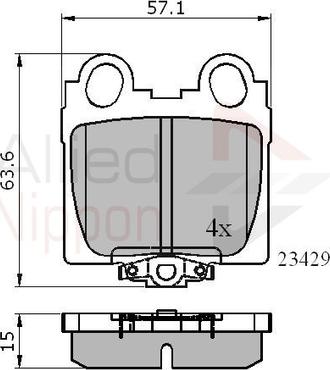 Comline ADB3836 - Əyləc altlığı dəsti, əyləc diski www.furqanavto.az