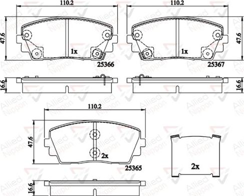 Comline ADB32159 - Əyləc altlığı dəsti, əyləc diski furqanavto.az