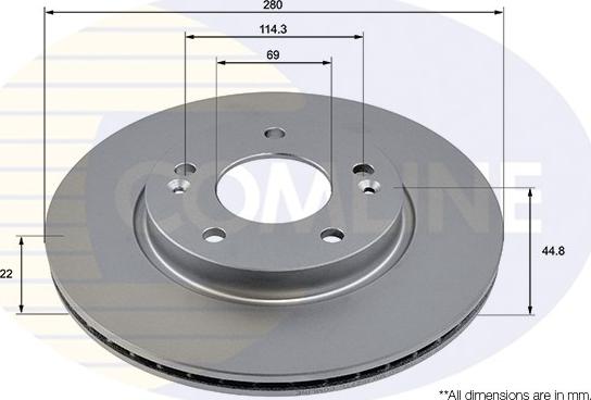 Comline ADC5012V - Əyləc Diski furqanavto.az