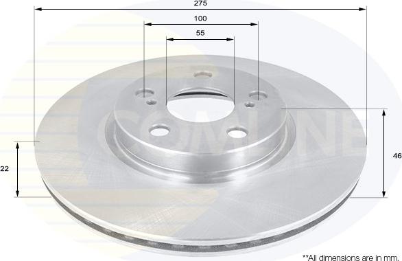 Comline ADC01155V - Əyləc Diski furqanavto.az