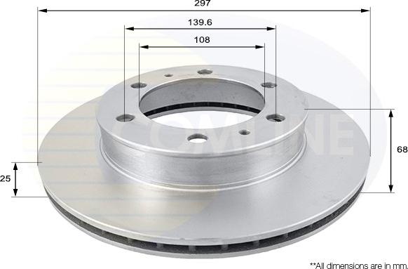 Comline ADC01169V - Əyləc Diski furqanavto.az