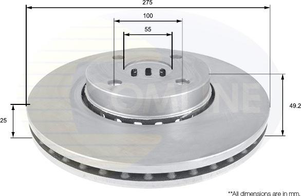 Comline ADC01118V - Əyləc Diski furqanavto.az