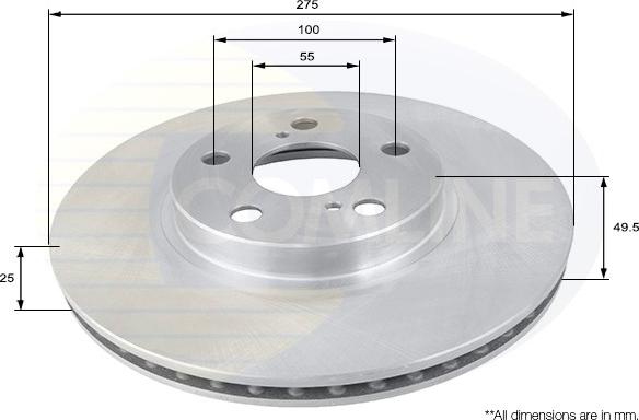 Comline ADC01113V - Əyləc Diski furqanavto.az