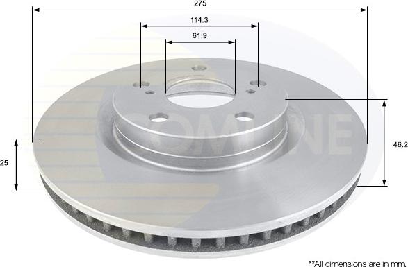 Comline ADC01136V - Əyləc Diski furqanavto.az