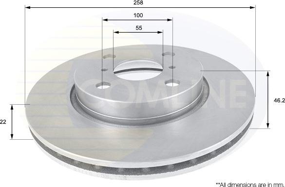 Comline ADC01133V - Əyləc Diski furqanavto.az