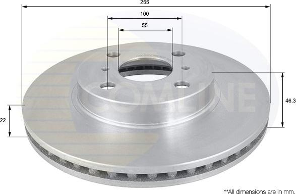 Comline ADC01126V - Əyləc Diski furqanavto.az