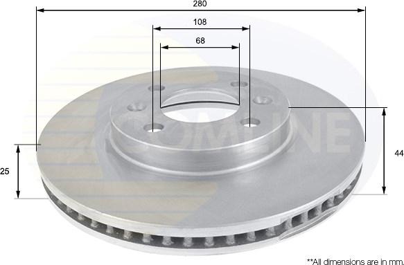 Comline ADC1901V - Əyləc Diski furqanavto.az