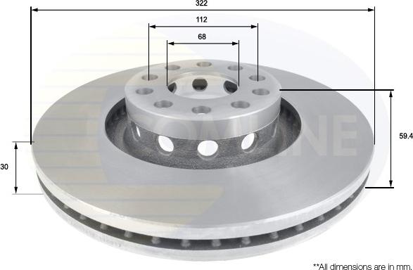 Comline ADC1435V - Əyləc Diski furqanavto.az