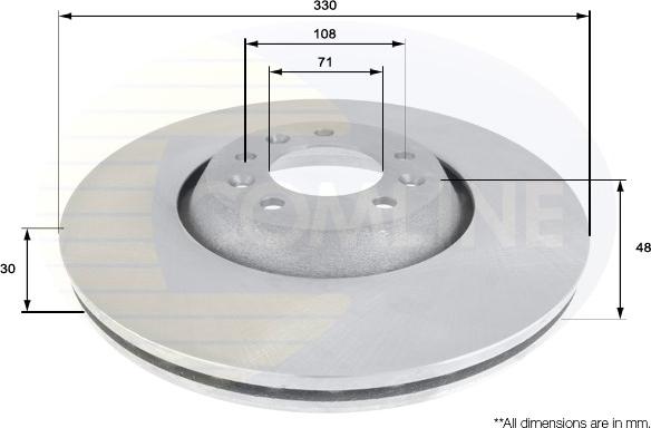 Comline ADC1552V - Əyləc Diski furqanavto.az