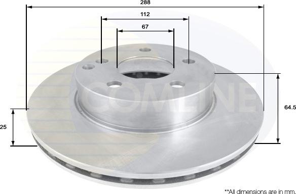 Comline ADC1656V - Əyləc Diski furqanavto.az