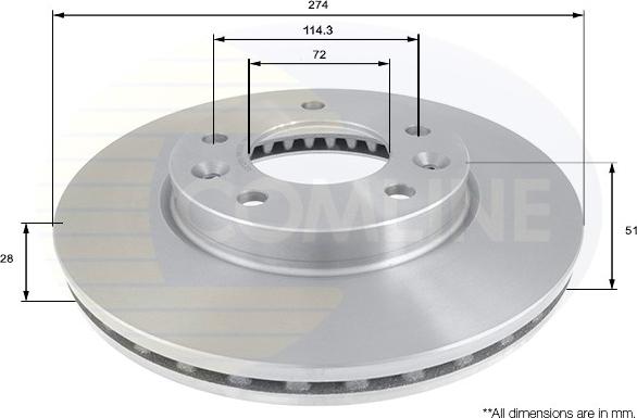 Comline ADC1091V - Əyləc Diski furqanavto.az