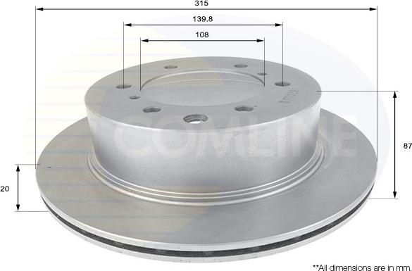 Comline ADC1045V - Əyləc Diski furqanavto.az