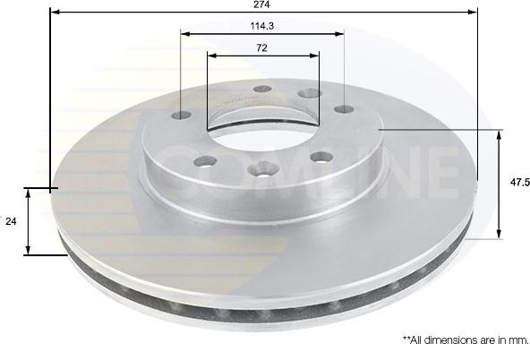 Comline ADC1018V - Əyləc Diski furqanavto.az