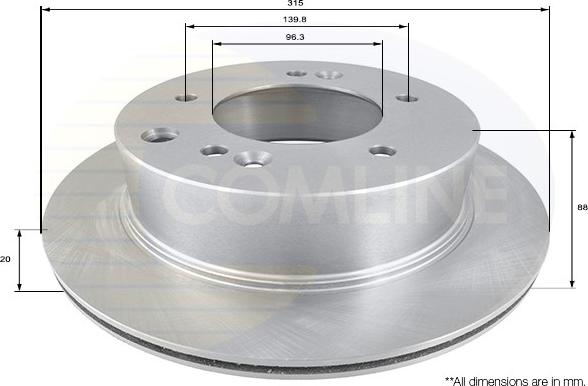 Comline ADC1088V - Əyləc Diski furqanavto.az