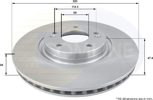 Comline ADC2412V - Əyləc Diski furqanavto.az