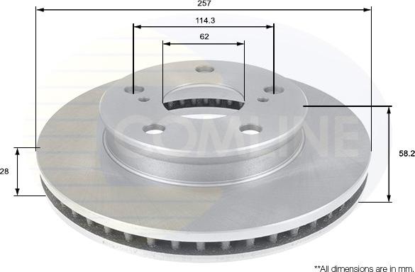 Comline ADC2504V - Əyləc Diski furqanavto.az