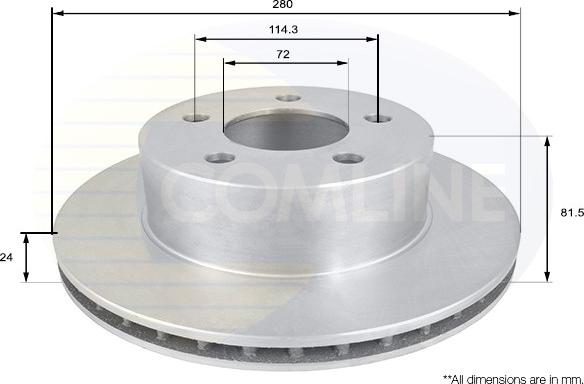 Comline ADC2302V - Əyləc Diski furqanavto.az