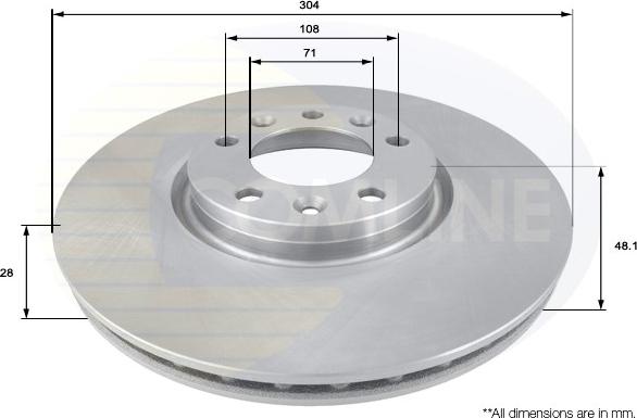 Comline ADC2711V - Əyləc Diski furqanavto.az