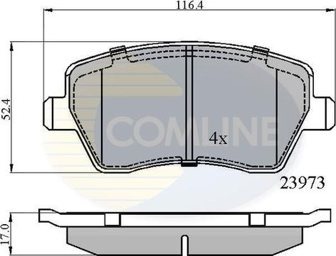 Comline CBP0984 - Əyləc altlığı dəsti, əyləc diski furqanavto.az